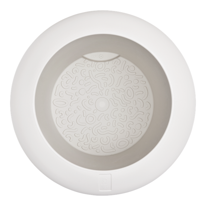 amber roll low 43cm leinenweiß